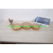 Kraft Paper Salad Bowl with Plastic Lid